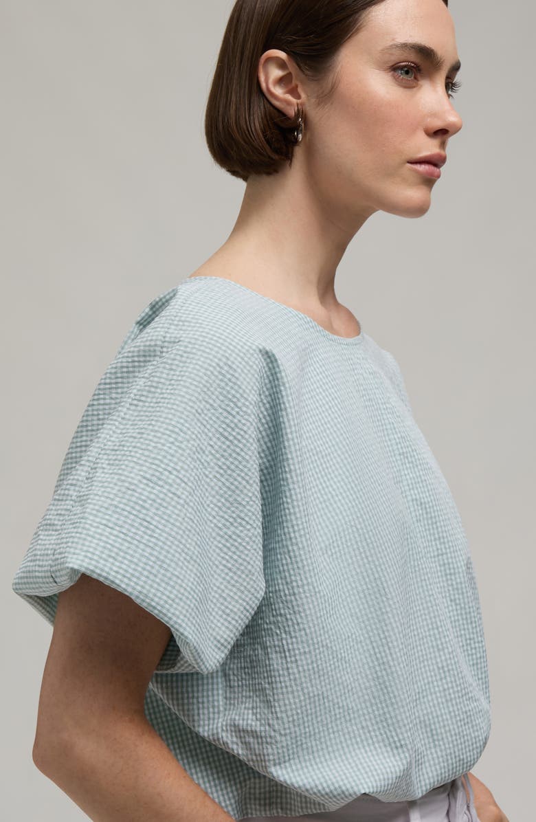 Hunter Crop Bubble Top, Alternate, color, Surf Spray