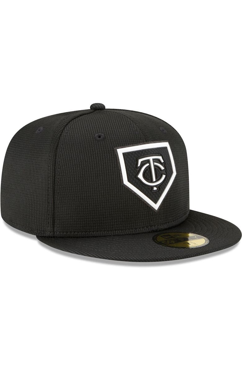 New Era Men's New Era Black Minnesota Twins 2022 Clubhouse 59FIFTY Fitted Hat, Alternate, color,