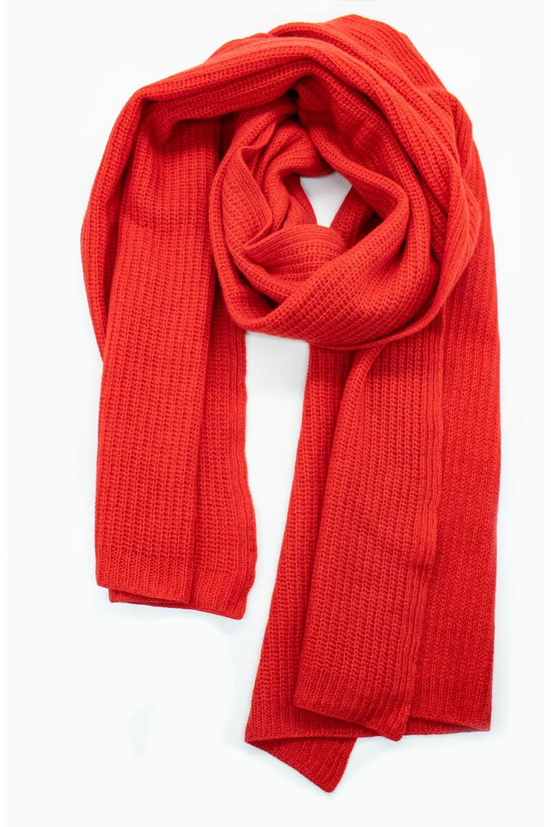 Cashmere wrap, Main, color, FIRE RED