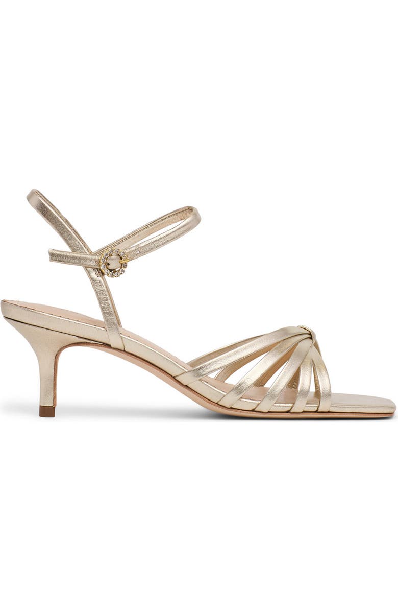 Cinq à Sept Malia Ankle Strap Sandal, Alternate, color, Light Gold Metallic