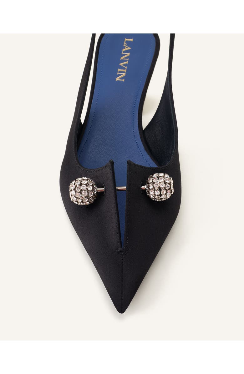 Lanvin Affinity Arch Slingback, Alternate, color, Black/Silver
