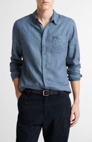 Vince Linen Button-Up Shirt