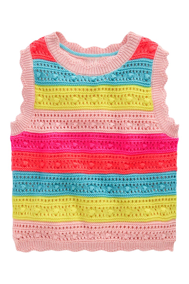 Kids' Textured Knit Tank, Main, color, NEON STRIPE