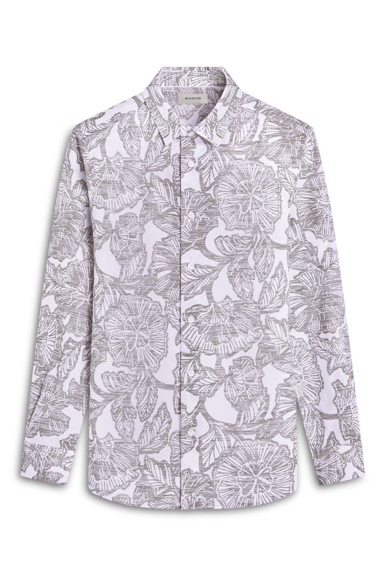 Julian Shaped Fit Linen Blend Button-Up Shirt, Alternate, color, OLIVE