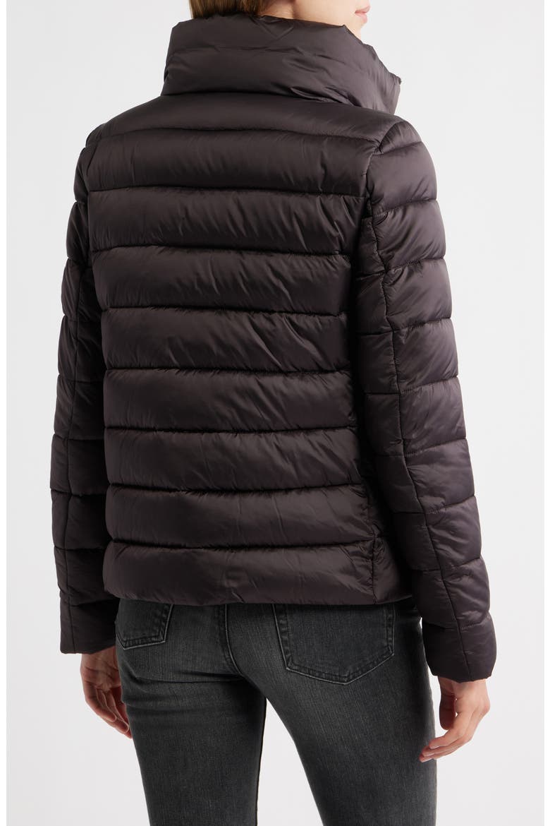 Elsie Water Resistant Quilted Puffer Coat, Alternate, color, BROWN BLACK