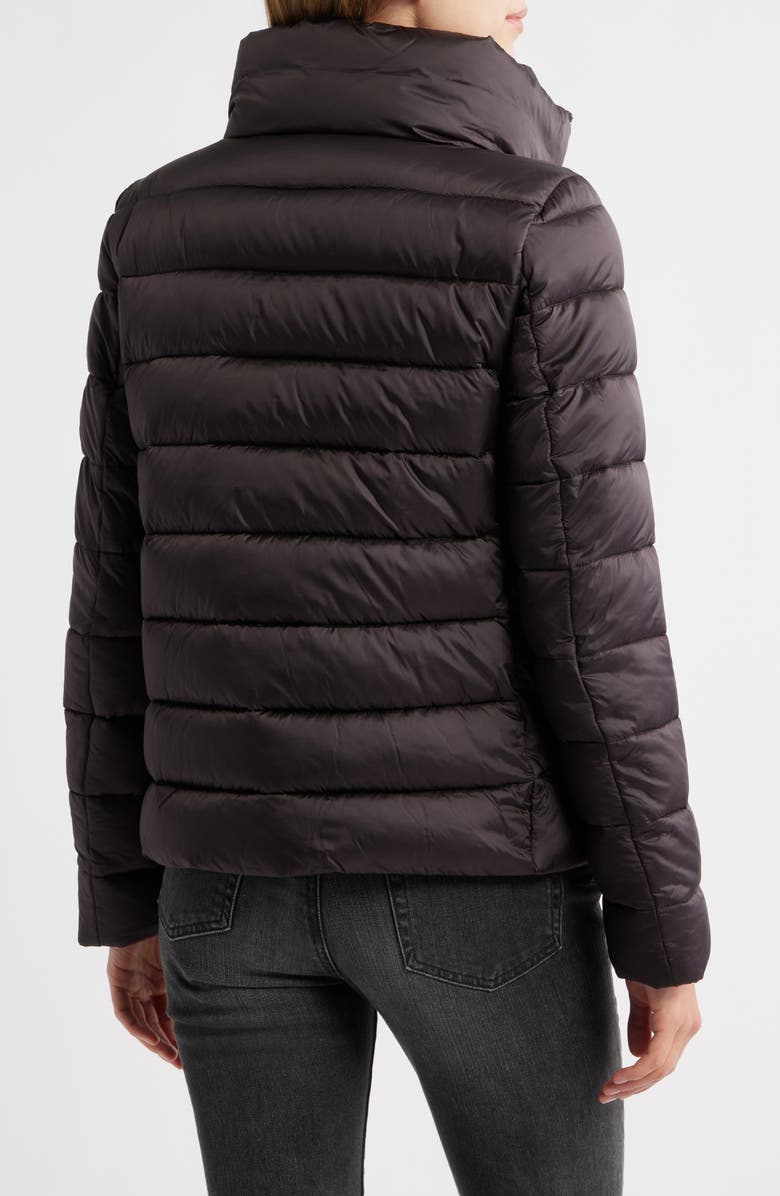 Save The Duck Elsie Water Resistant Quilted Puffer Coat, Alternate, color, Brown Black