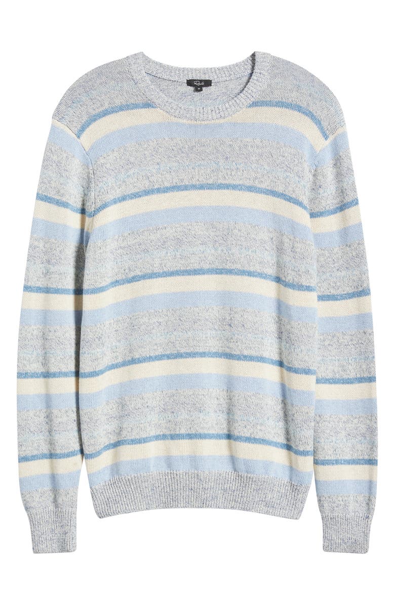 Rails Olsen Stripe Cotton & Linen Crewneck Sweater, Alternate, color, 