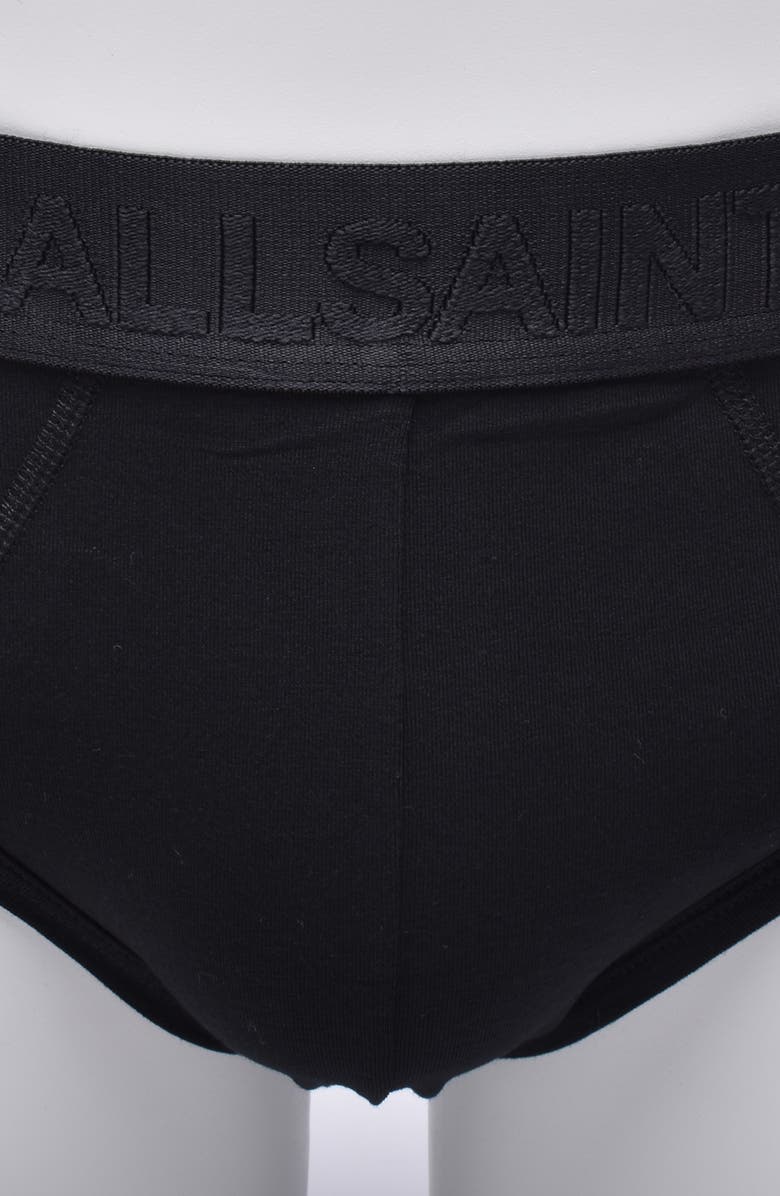 AllSaints 3-Pack Contour Pouch Briefs, Alternate, color, Black Multi