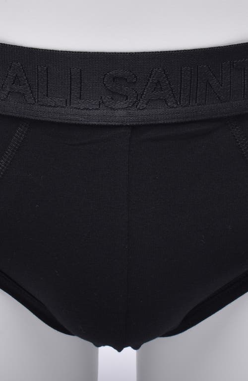 Allsaints 3-pack Contour Pouch Briefs In Black Multi