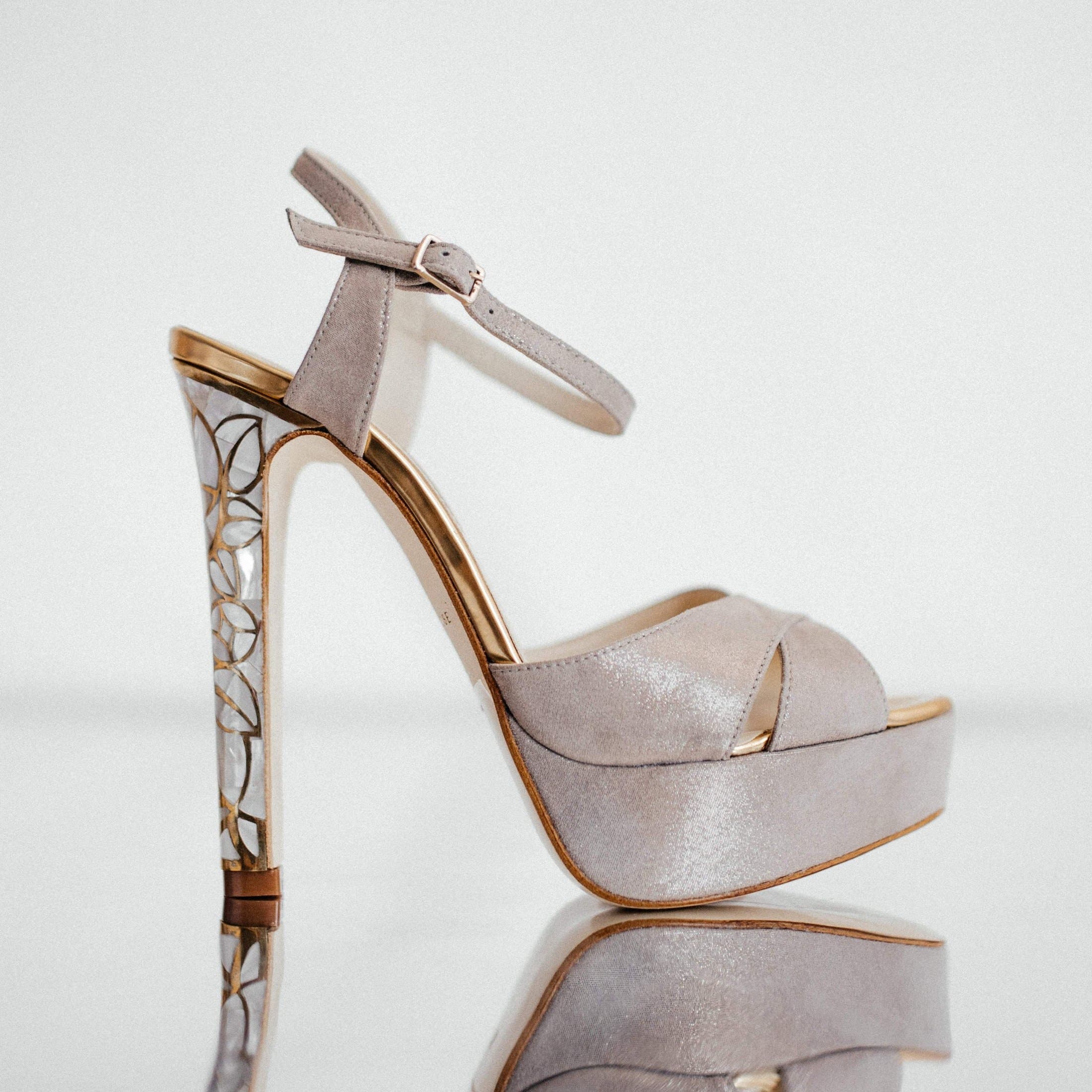 Freya Rose Rose in Bloom Ankle Strap Pearl Heel Sandal, Alternate, color, Taupe