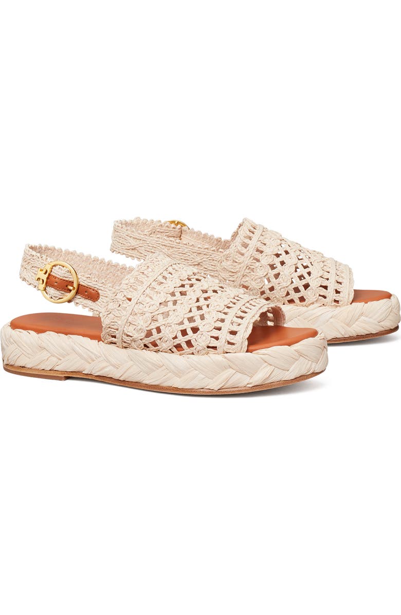 Tory Burch Raffia Platform Sandal, Main, color,