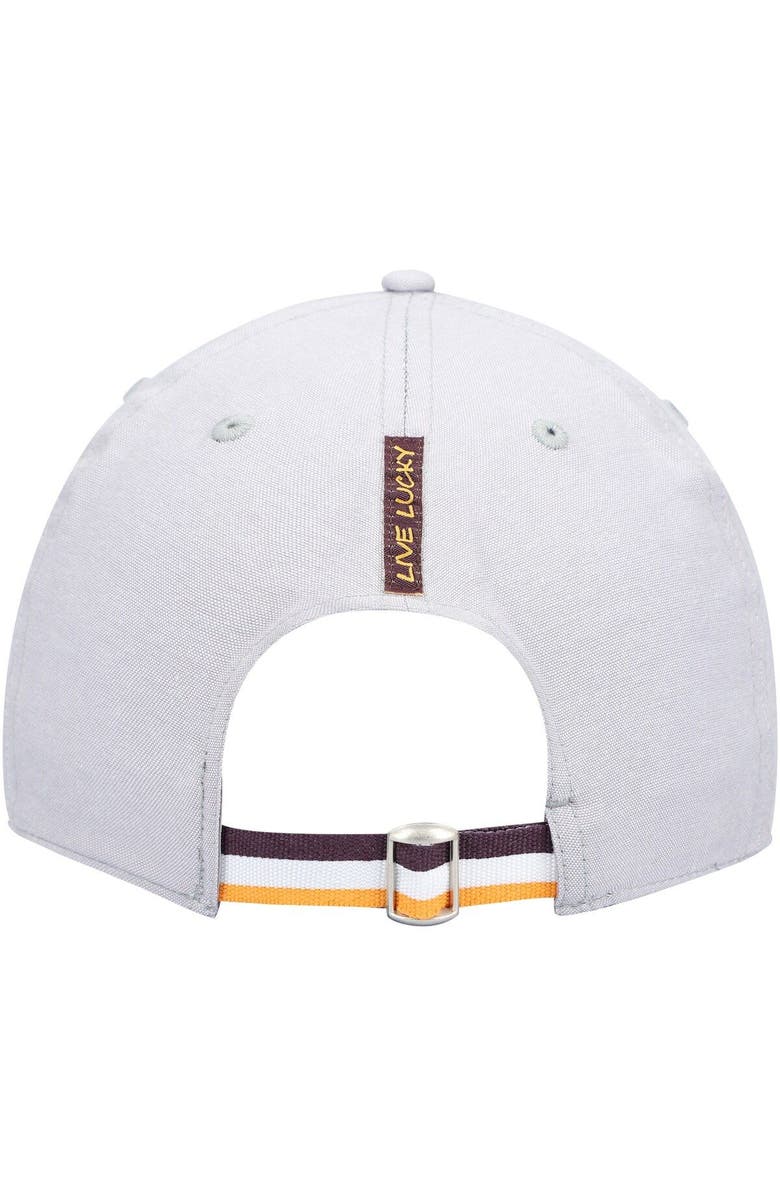 Black Clover Men's Gray Minnesota Golden Gophers Oxford Circle Adjustable Hat, Alternate, color,