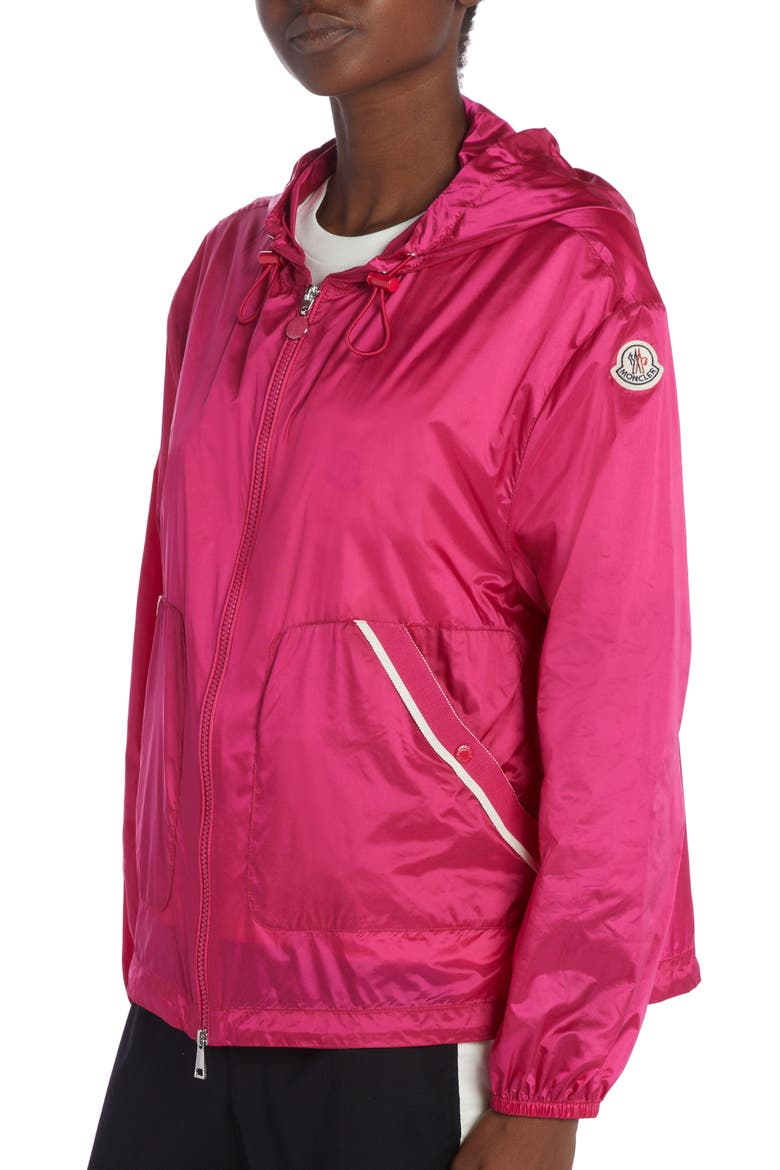 Filiria Hooded Nylon Track Jacket, Alternate, color, CARMINE