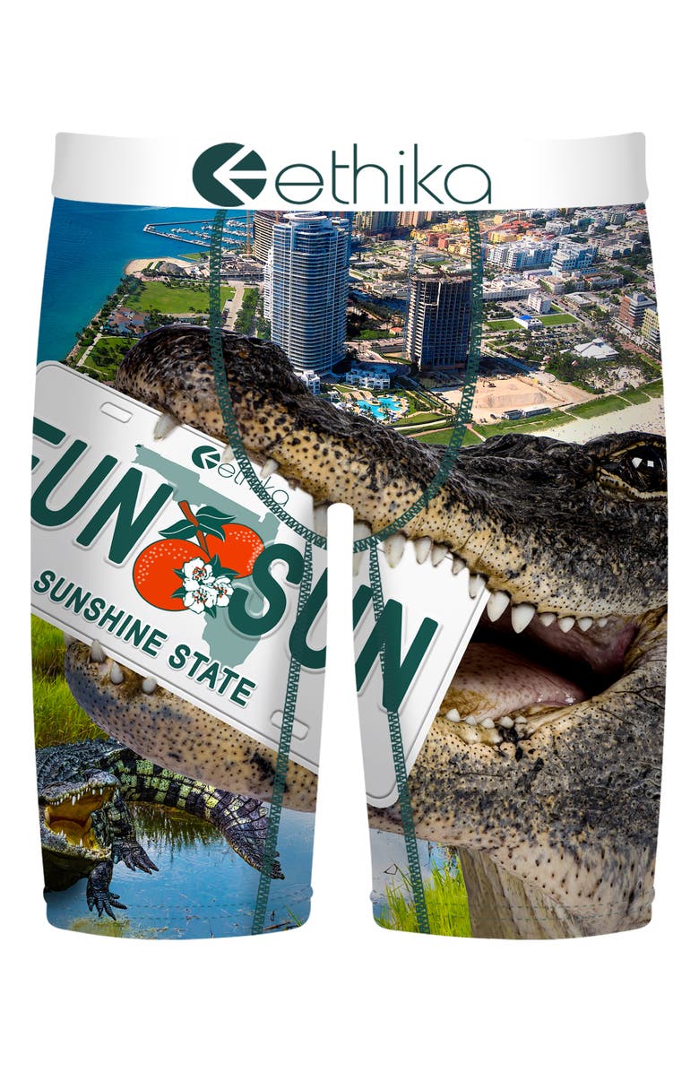 Ethika Kids' Florida Man Boxer Briefs, Main, color, Multi Green