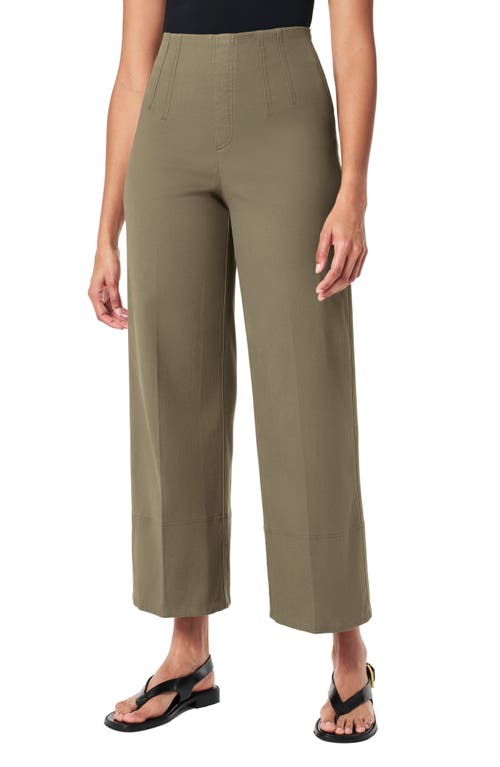 Spanx Olive Stretch-twill Wide-leg Trousers