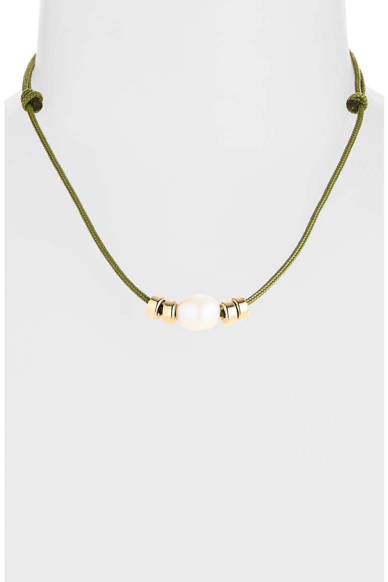 Baroque Cultured Pearl Paracord Necklace, Alternate, color, 14K YELLOW GOLD / WHITE PEARL