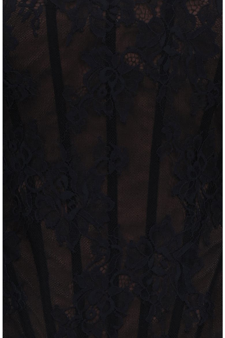 Mira Strapless Lace Top, Alternate, color, BLACK