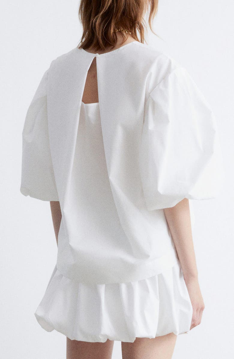 & Other Stories Puff Sleeve Cotton Top, Alternate, color, White Light