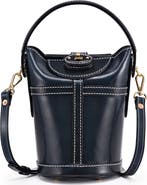 OLD TREND Begonia Genuine Leather Vintage Bucket Crossbody