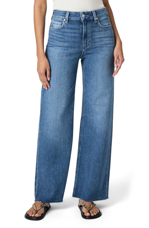 Anessa Raw Hem Wide Leg Jeans (Monaco Mist)