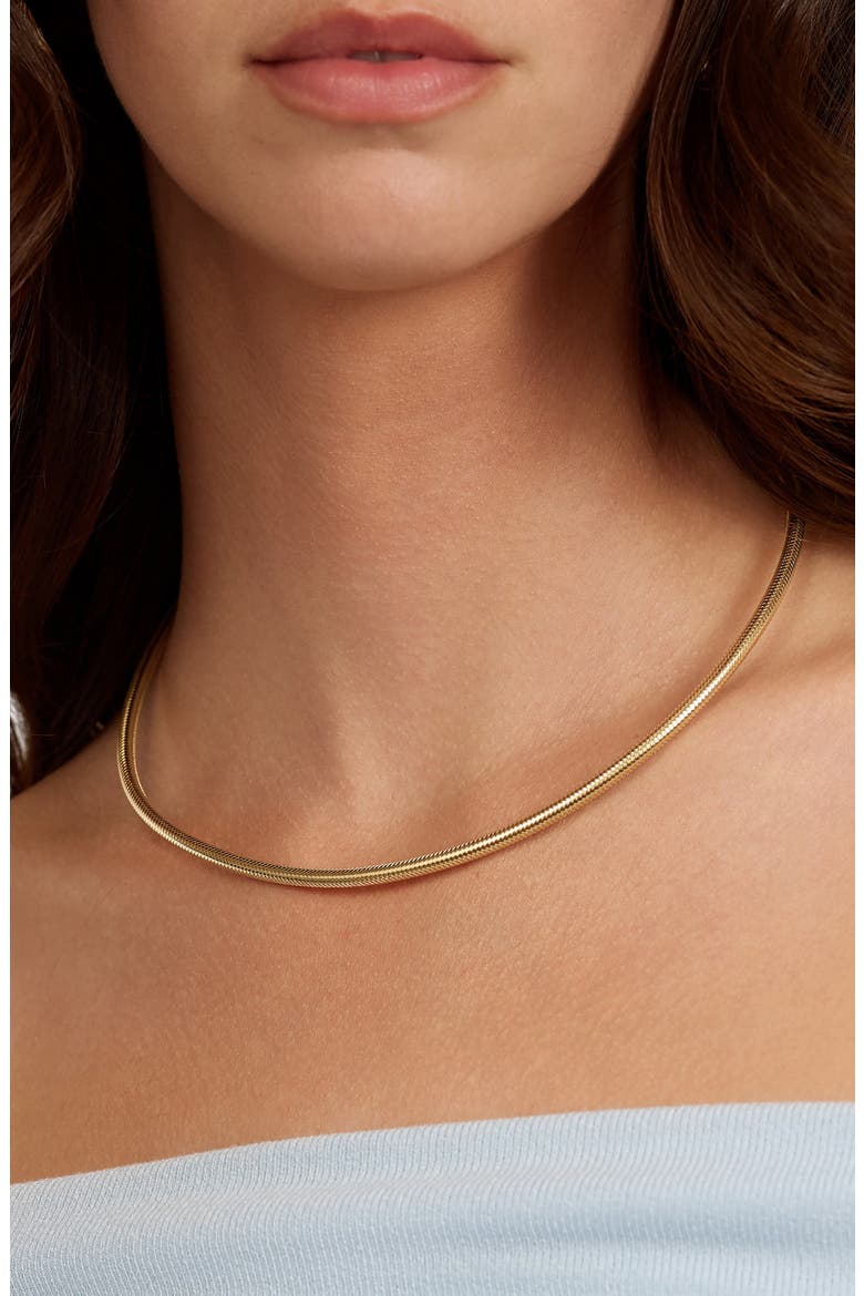 Dolce Sole Fancy Mesh Necklace, Alternate, color, GOLD