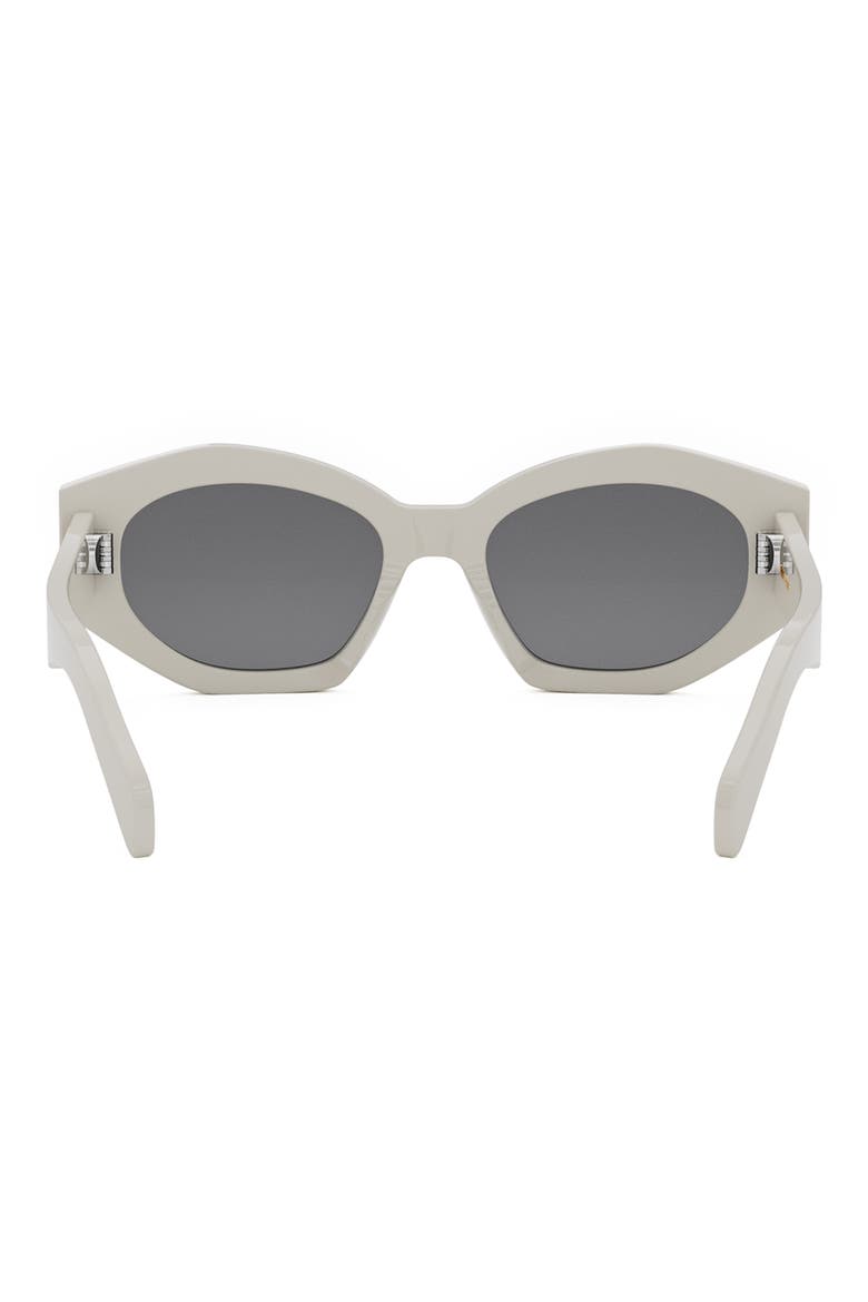 Triomphe 55mm Oval Sunglasses, Alternate, color, IVORY / SMOKE