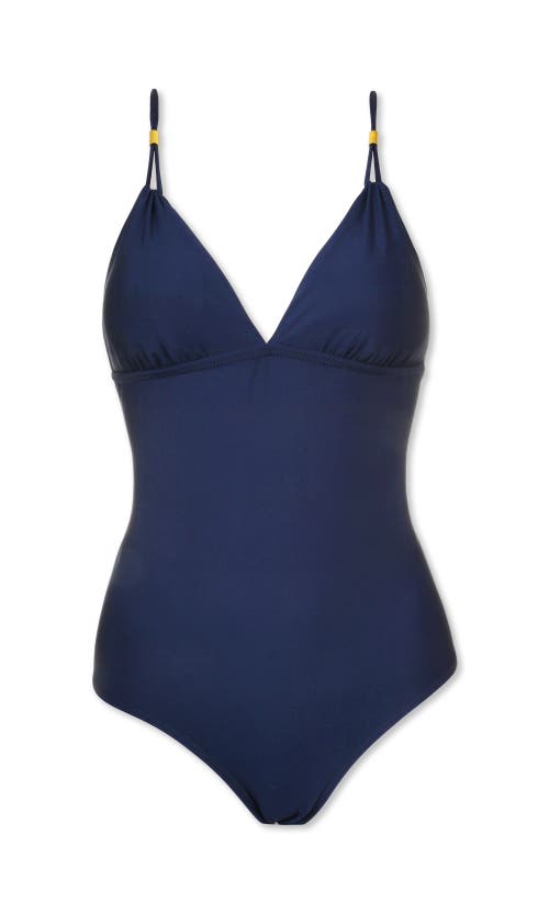 Helen Jon Lattice Back One-piece In Navy
