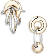Justine Clenquet Ava Mistmatched Frontal Hoop Earrings