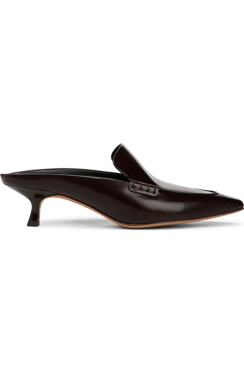 Vince Samy Pointed Toe Kitten Heel Loafer Mule, Alternate, color, Ganache