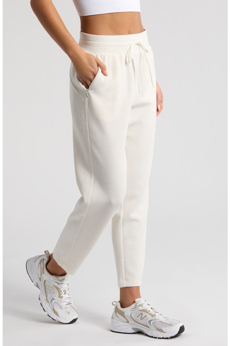 Soft Luxe High Waist Ankle Pants, Alternate, color, BEIGE IVORY HEATHER