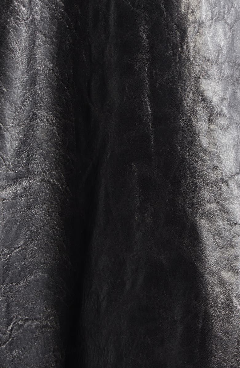 R13 Belted Leather Moto Jacket, Alternate, color, Black