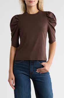 FRAME Puff Sleeve Jersey T-Shirt