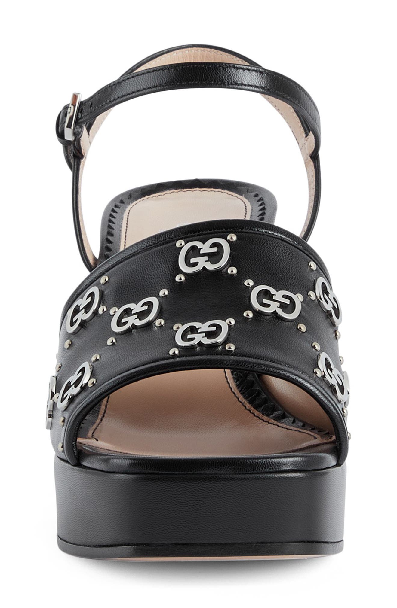 Gucci Janaya GG Logo Quarter Strap Sandal, Alternate, color, 