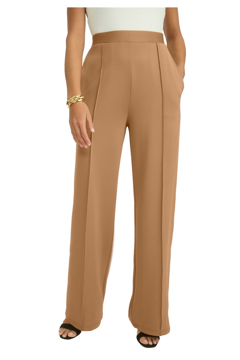 PerfectEase Wide Leg Pant, Main, color, BROWN MAPLE