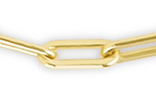 Sterling Forever Thin Paper Clip Chain Necklace In Gold