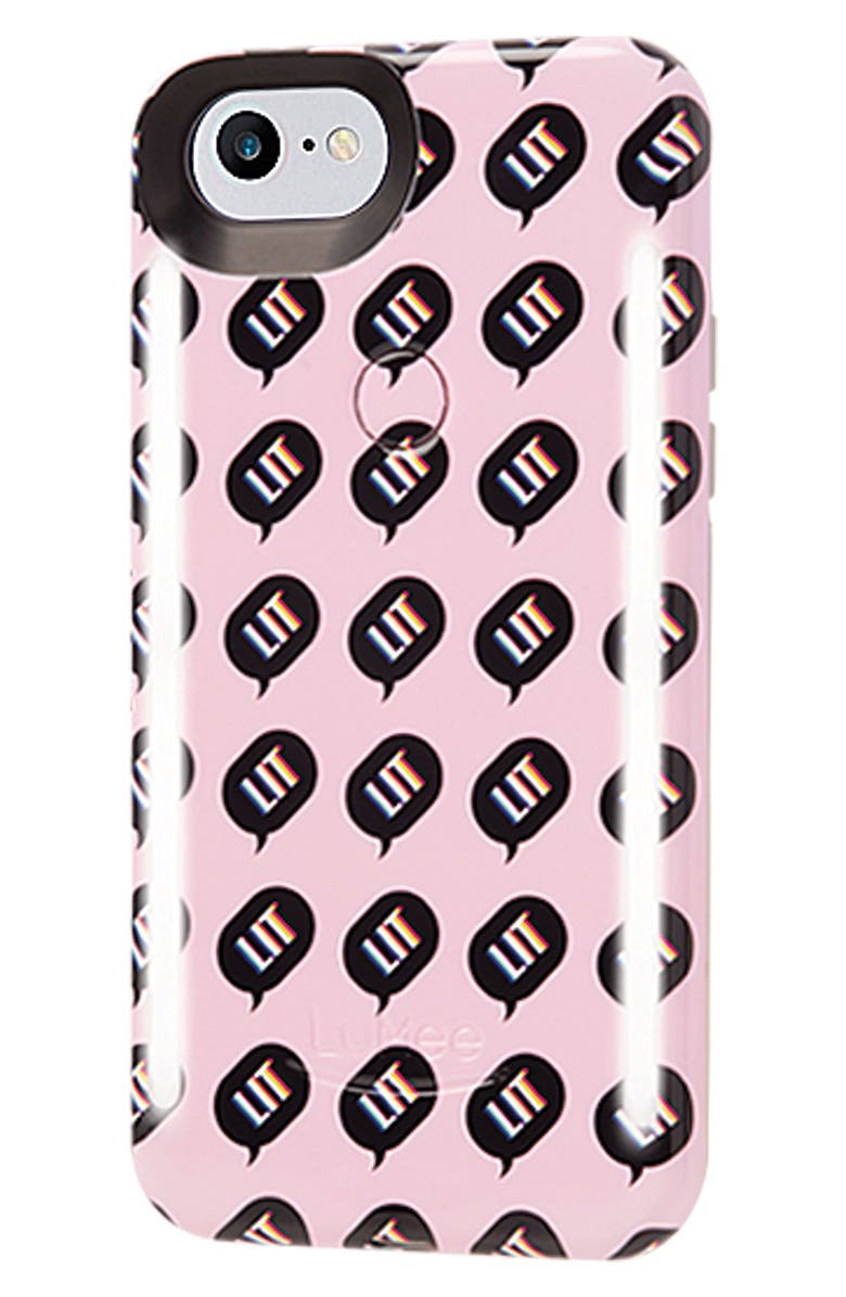 LuMee Kimoji Lit Lighted iPhone 6/6s/7/8 & 6/6s/7/8 Plus Case, Alternate, color, 