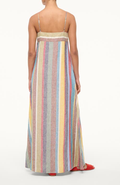 Staud Laura Stripe Linen Maxi Sundress