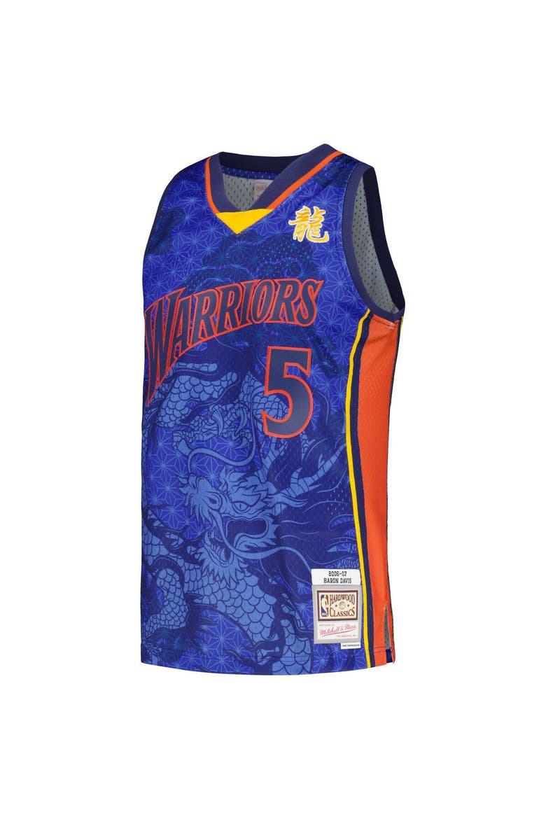Men's Mitchell & Ness Baron Davis Royal Golden State Warriors 2006/07 Hardwood Classics Asian Heritage 6.0 Swingman Throwback Player Jersey, Alternate, color, Royal