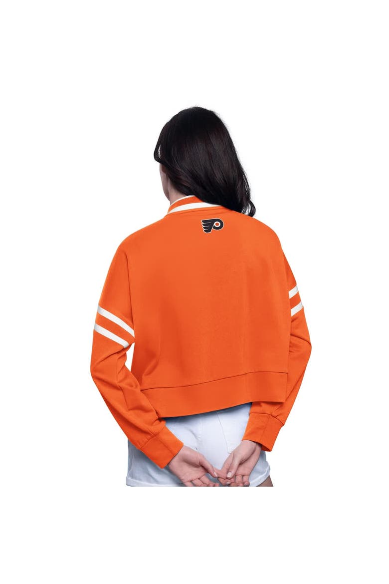 Women's Starter  Orange Philadelphia Flyers Power Play Cropped Pullover Sweatshirt, Alternate, color, Orange