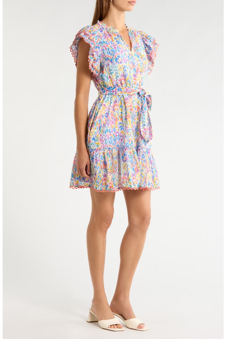 Eriny Verbena Floral Cotton Dress, Alternate, color, CREAM-MULTI