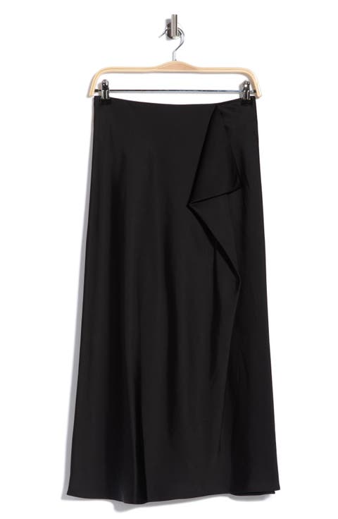 Blaine Ruffle Satin Maxi Skirt