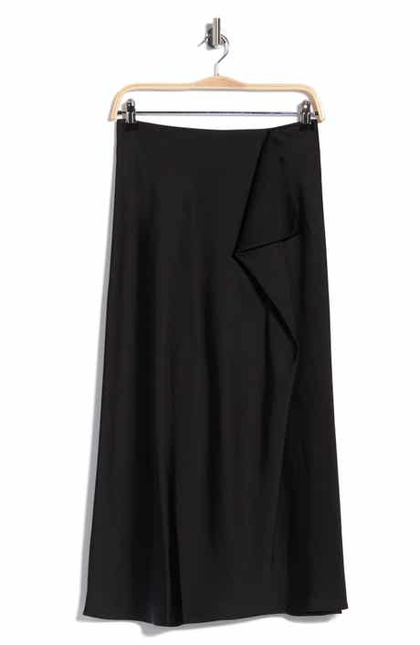Blaine Ruffle Satin Maxi Skirt