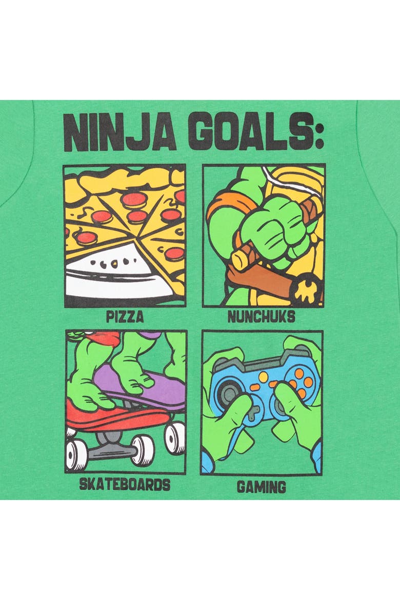 Teenage Mutant Ninja Turtles 2-Pack Long Sleeve Graphic T-Shirts, Alternate, color, Green Heather Grey