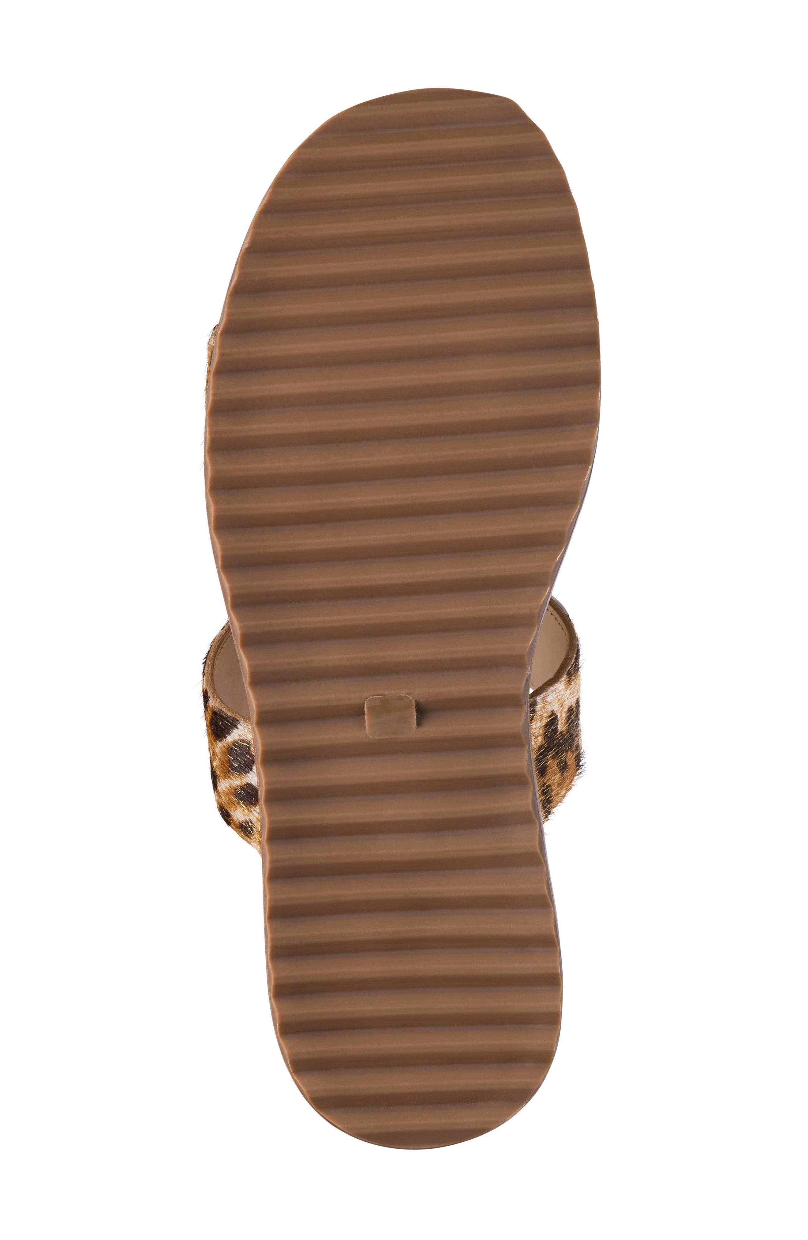 Johnston & Murphy Chandler Embellished Genuine Calf Hair Wedge Slide Sandal, Alternate, color, Gold Leopard Haircalf