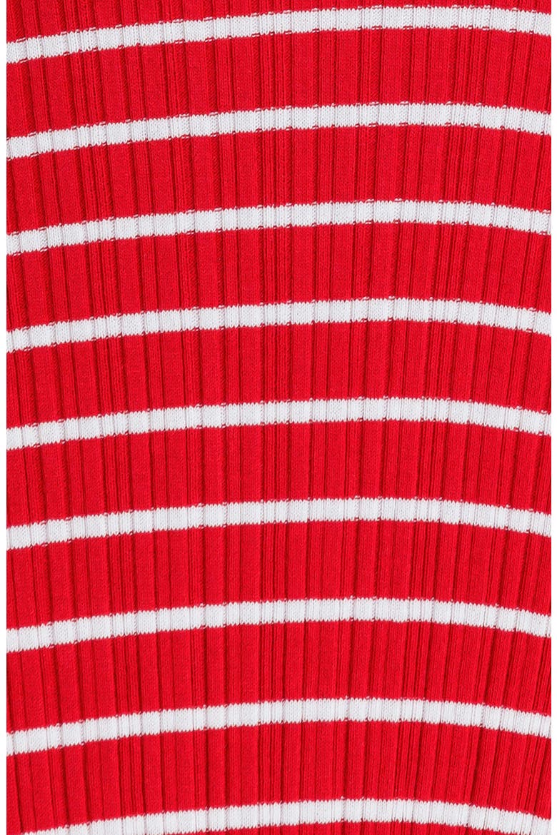 Stripe Rib Midi Dress, Alternate, color, RED
