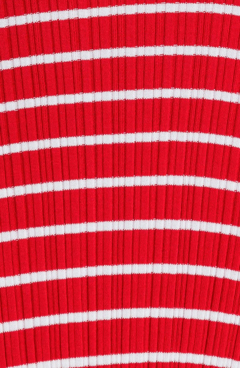 FREEMARKET Stripe Rib Midi Dress, Alternate, color, Red