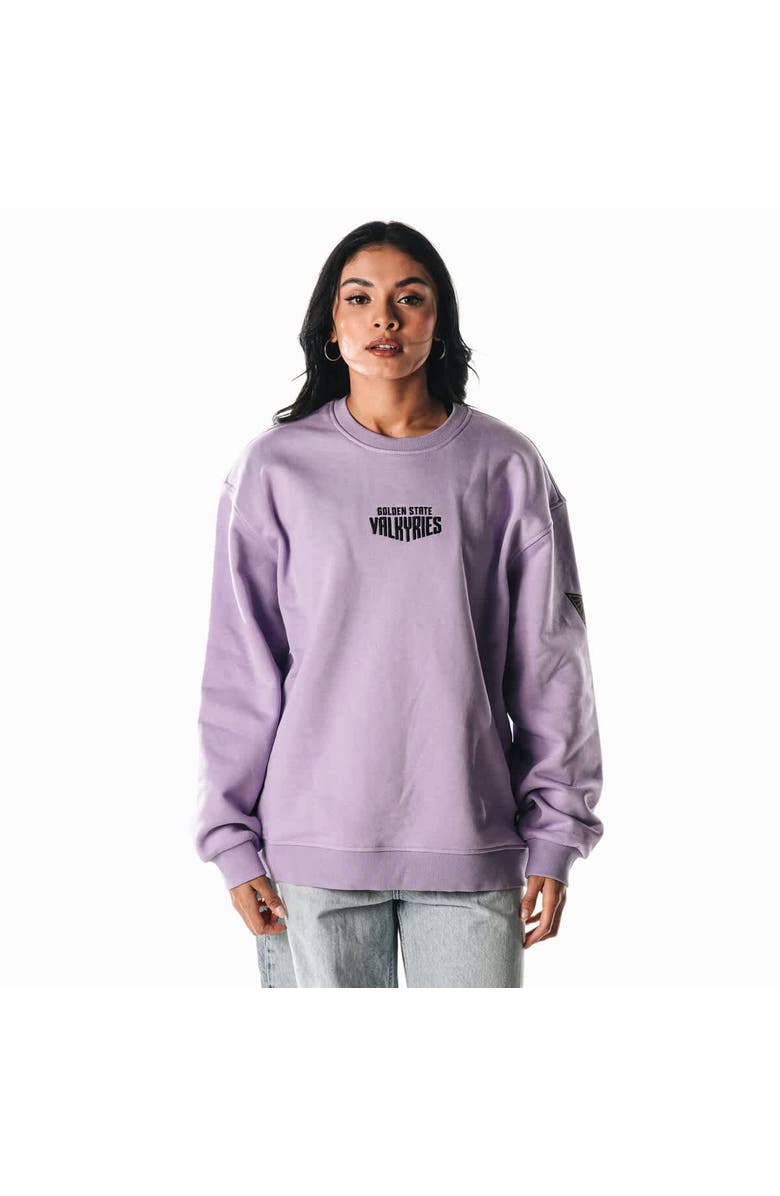 THE WILD COLLECTIVE Women's The Wild Collective Violet Golden State Valkyries Wordmark Fleece Sweatshirt, Main, color, 