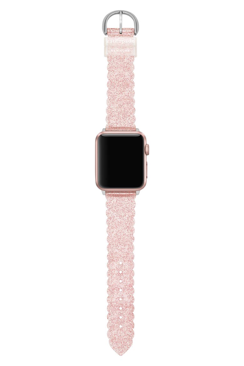 glitter 20mm Apple Watch® watchband, Alternate, color, PINK GLITTER