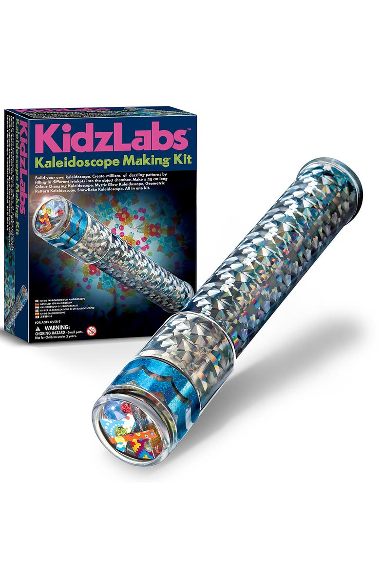 4M Kidzlabs Kaleidoscope Kit Diy Optical Light Toy, Alternate, color, Multicolored