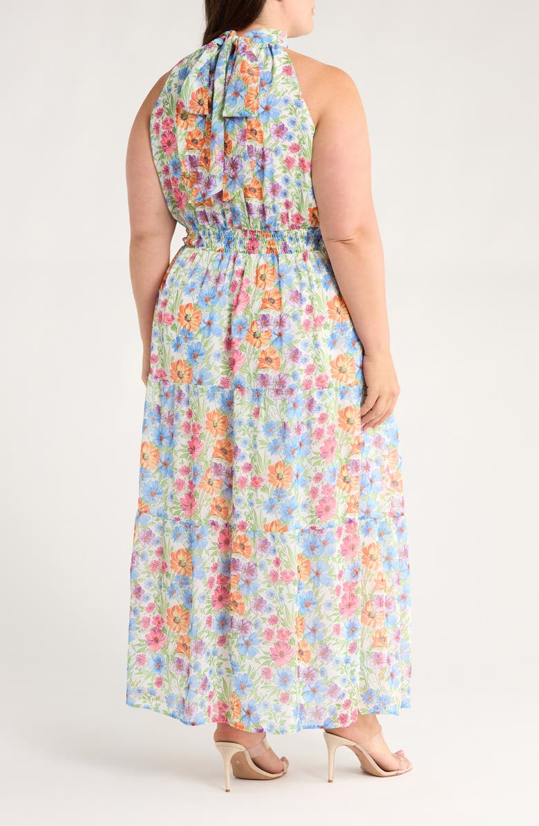 SUGARLIPS Ezia Garden Jetter Maxi Dress, Alternate, color, Blue/ Pink/ Yellow